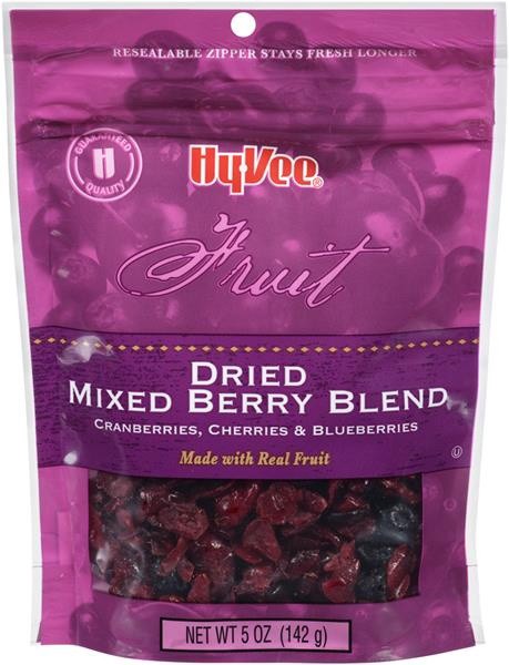 slide 1 of 1, Hy-Vee Dried Mixed Berry Blend, 5 oz
