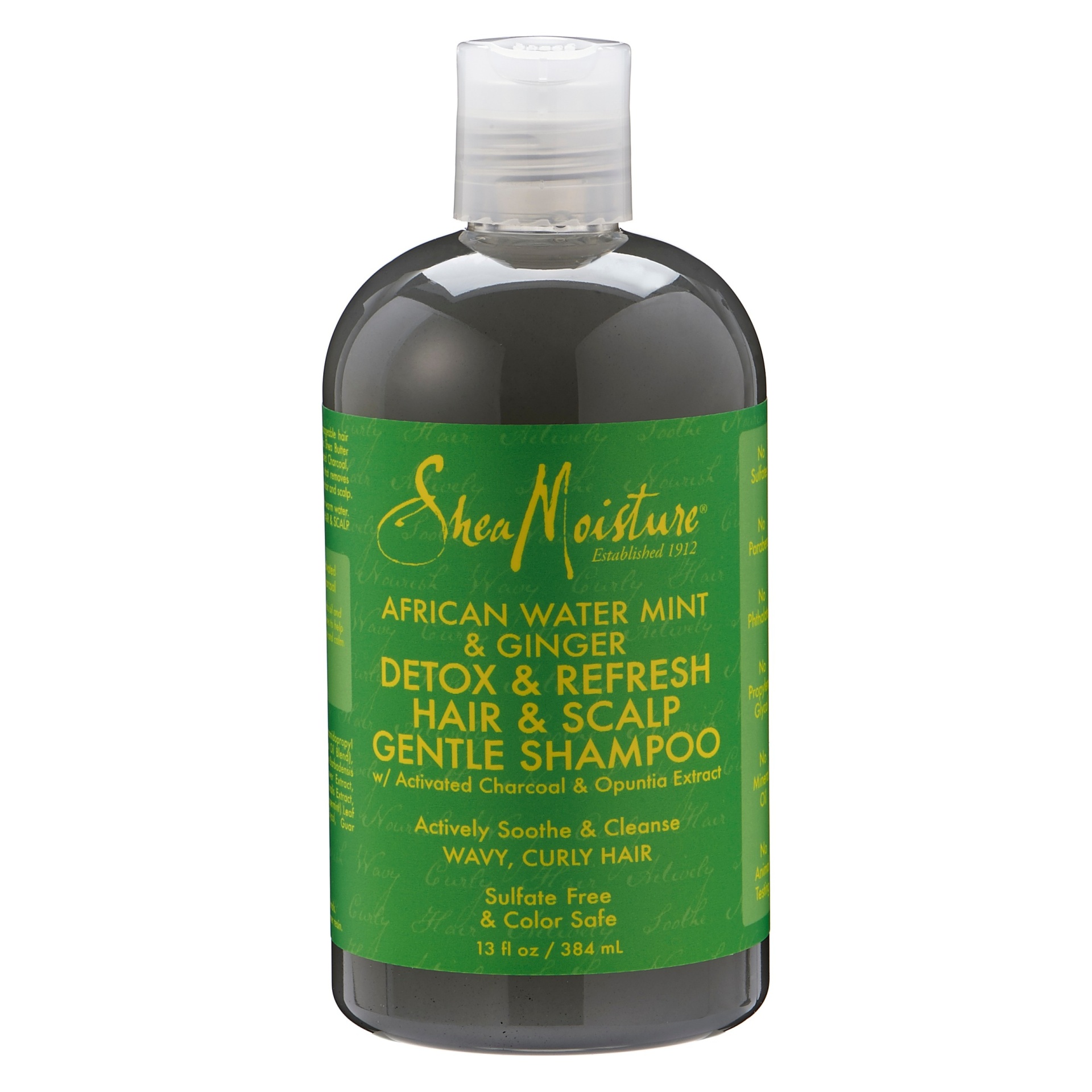 slide 1 of 1, SheaMoisture African Water Mint & Ginger Detox & Refresh Hair & Scalp Gentle Shampoo, 13 fl oz