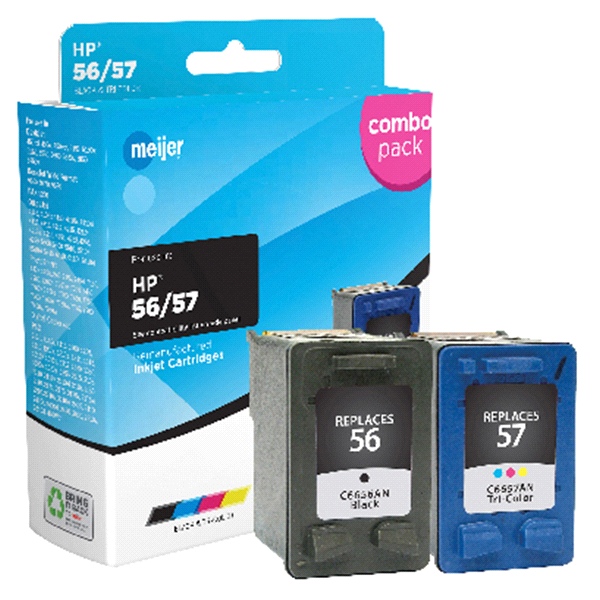 slide 1 of 1, Meijer Brand Remanufactured Ink Cartridge, replacement for HP 56/HP 57, 1 ct