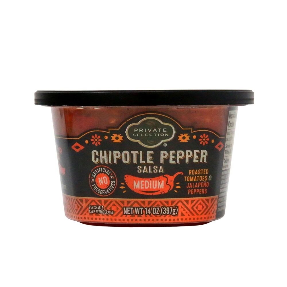 slide 1 of 1, Private Selection Medium Chipotle Pepper Salsa, 14 oz