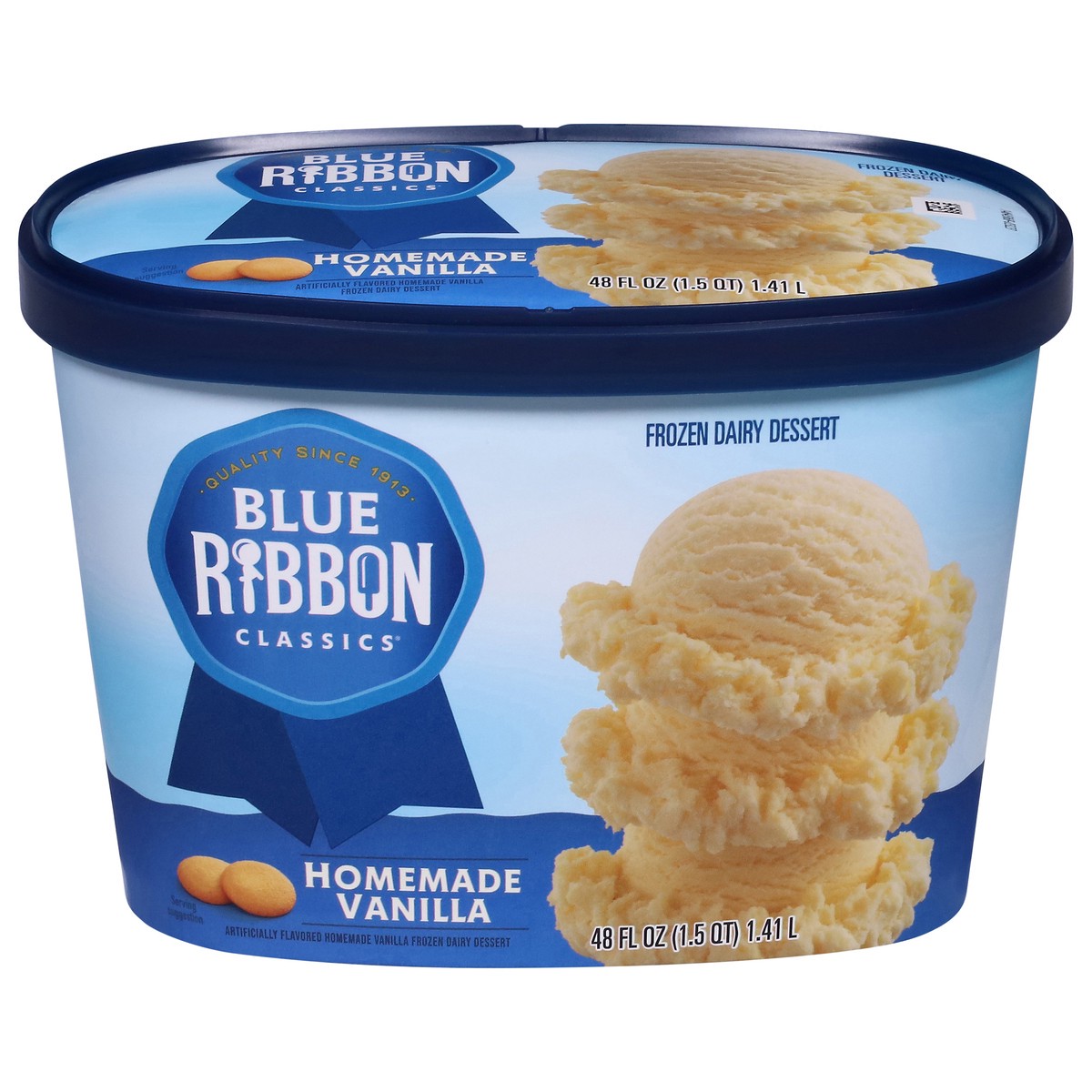 slide 1 of 1, Blue Ribbon Classics Homemade Vanilla Frozen Dessert, 48 fl oz, 48 oz