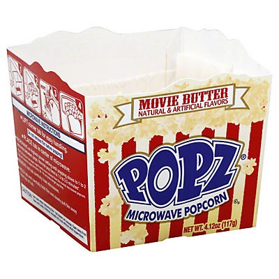 slide 1 of 6, Popz Movie Butter Microwave Popcorn, 4.12 oz