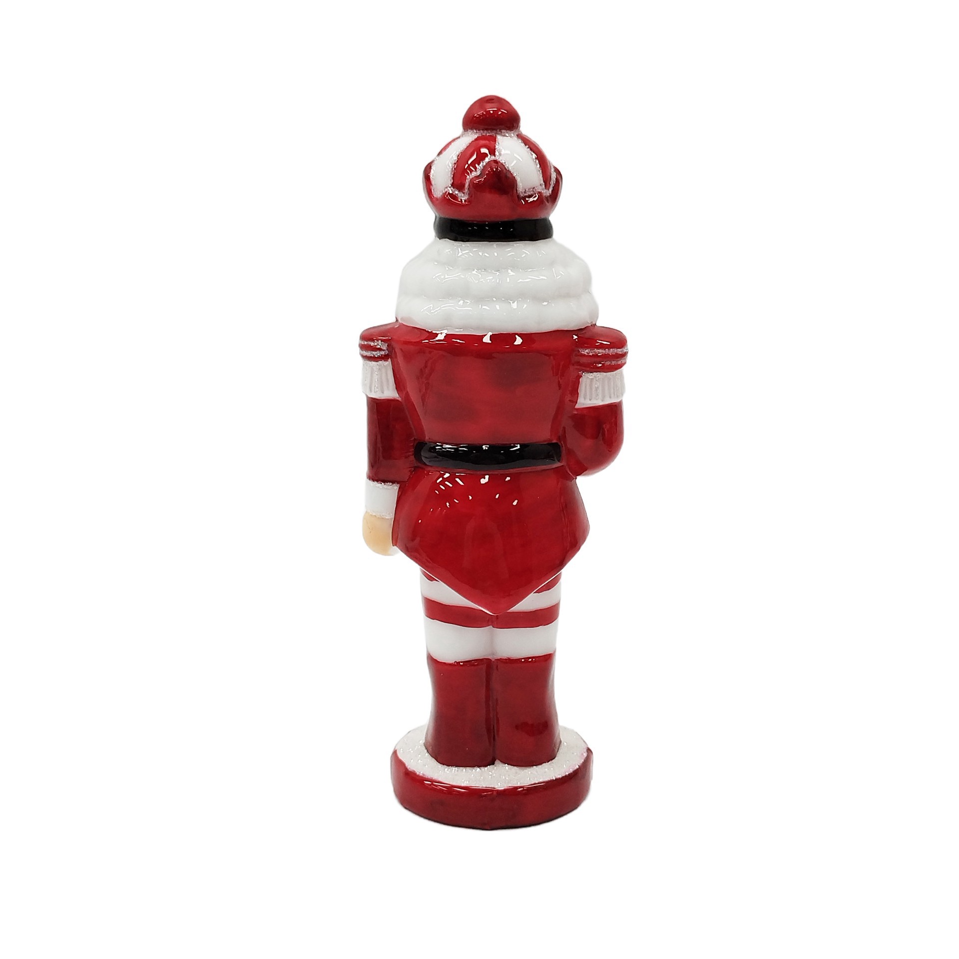 slide 2 of 3, 10" Red & White Glass Peppermint Nutcracker With Staff By Ashland, 75 in x 3 in x 10 in