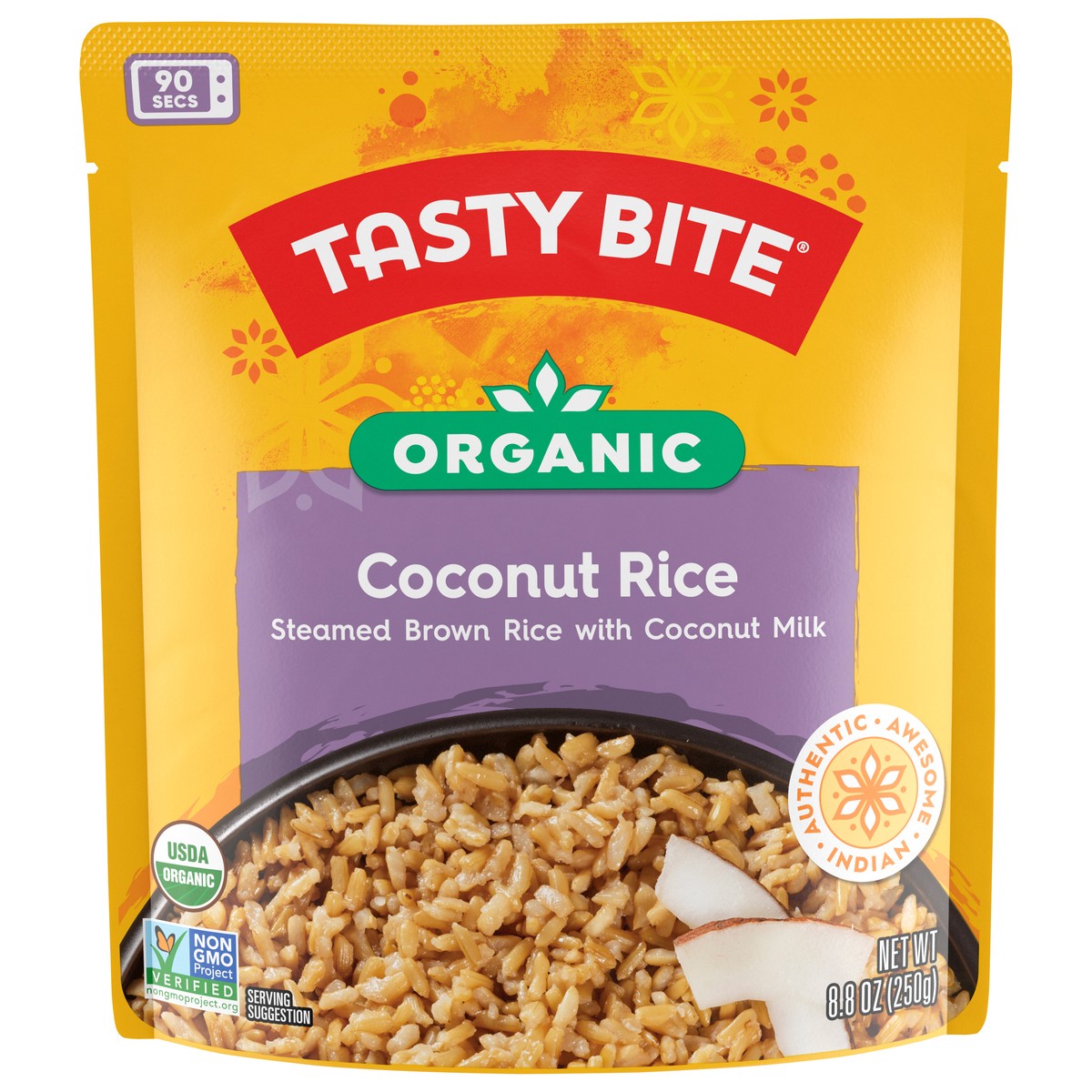 slide 1 of 6, Tasty Bite Organic Coconut Rice, 8.8 oz