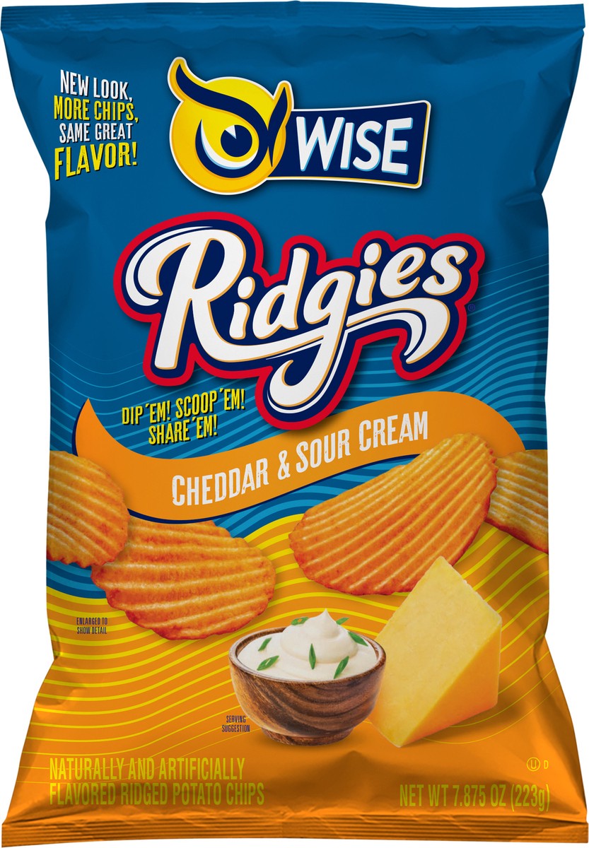 slide 2 of 3, Ridgies Cheddar & Sour Cream 7.875 Oz, 7.875 oz
