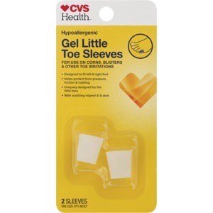 slide 1 of 1, CVS Health Hypoallergenic Gel Little Toe Sleeves, 2ct, 2 ct