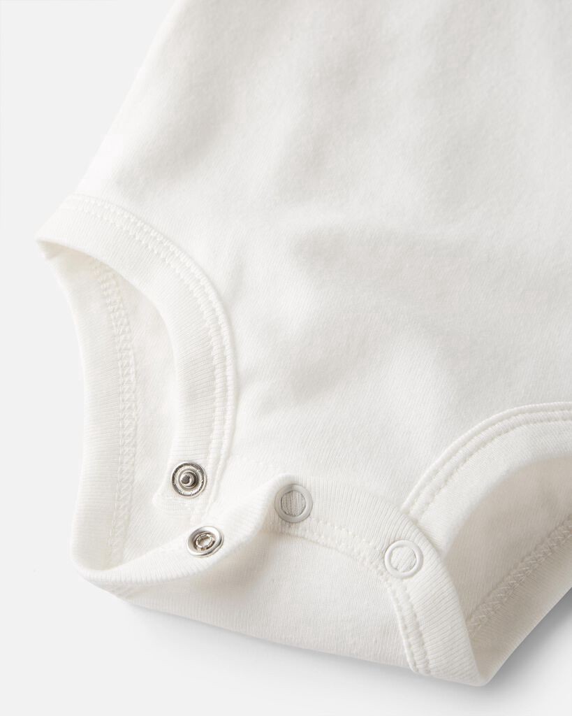 slide 3 of 3, Littleplanet Baby 3-Pack Organic Cotton Rib Bodysuits Light Cream 24M, 1 ct