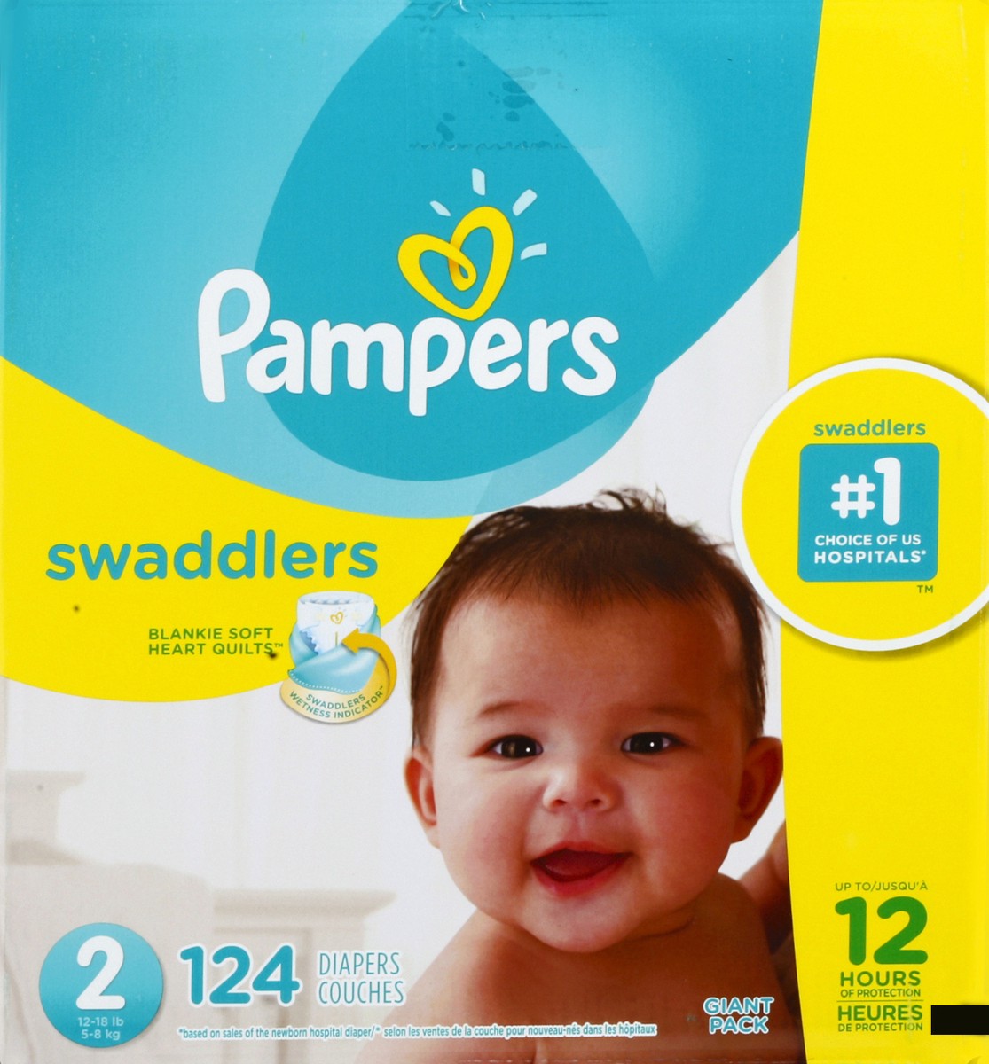 slide 3 of 4, Pampers Swaddlers Diapers Size 2 124 Count, 124 ct