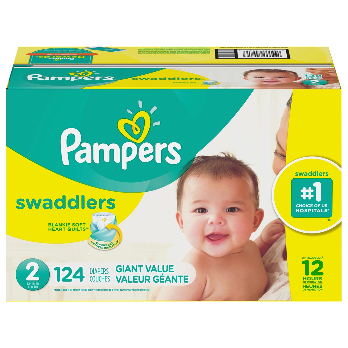 slide 1 of 4, Pampers Swaddlers Diapers Size 2 124 Count, 124 ct