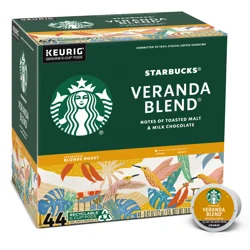 Starbucks Veranda Blend Blonde Roast K-Cup Coffee Pods - 44 ct