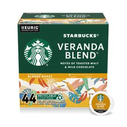 Starbucks Veranda Blend Blonde Roast K-Cup Coffee Pods - 44 ct