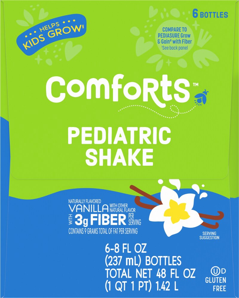 slide 4 of 4, Comforts Vanilla Pediatric Drink, 6 ct
