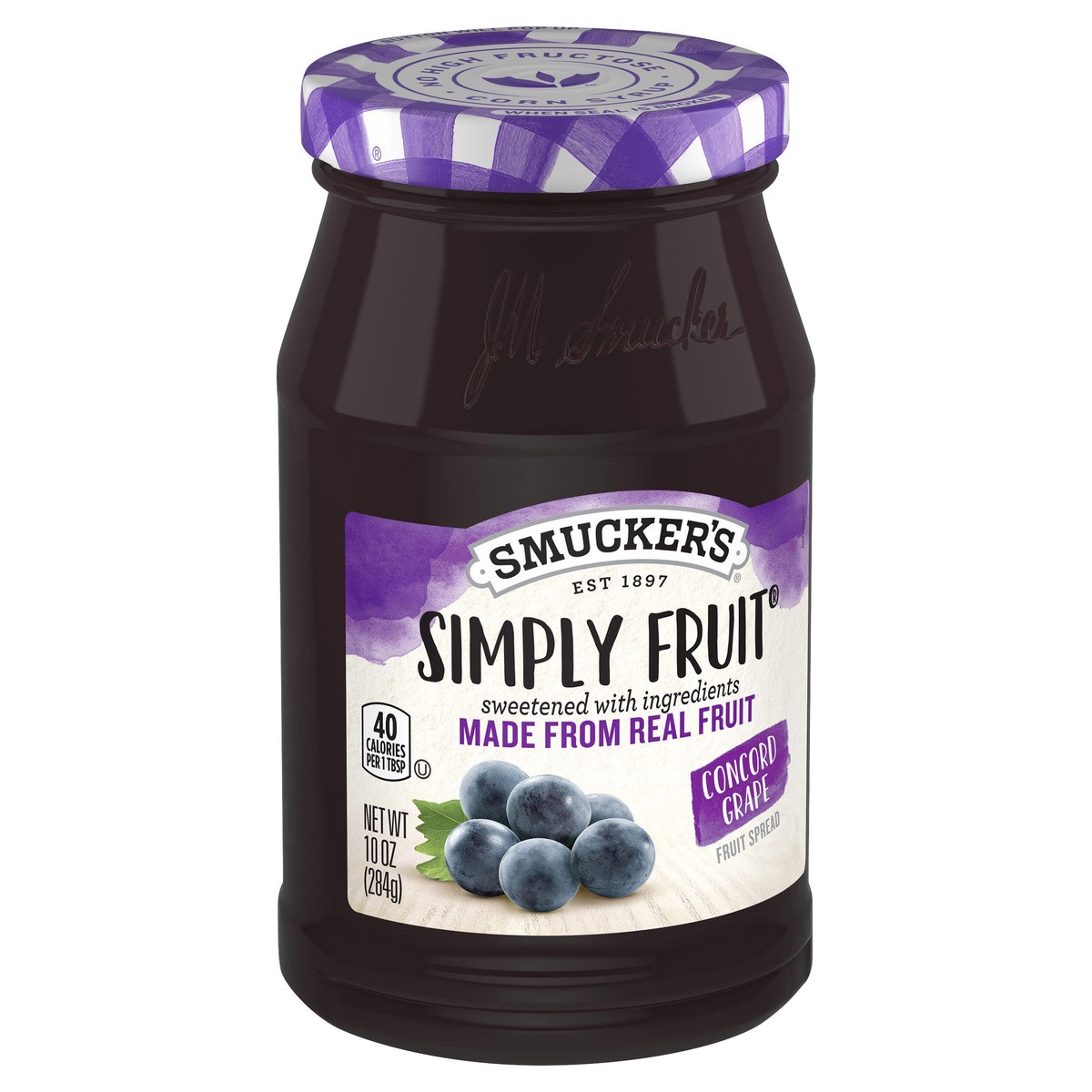 slide 1 of 18, Smucker's Simply Fruit Grape Spread, 10 oz