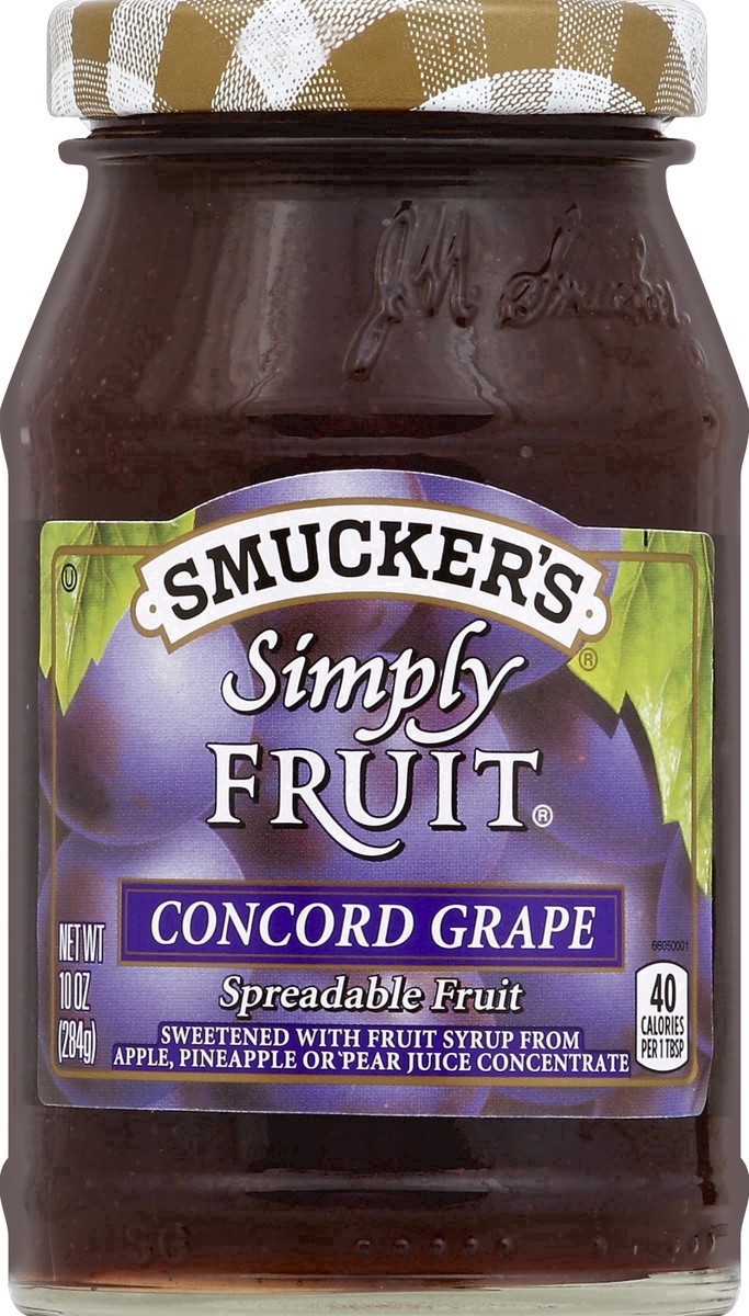 slide 14 of 18, Smucker's Simply Fruit Concord Grape Spread - 10oz, 10 oz