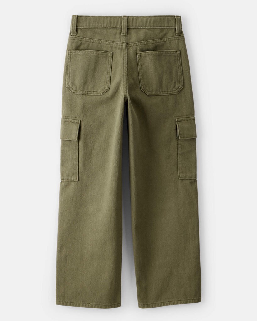 slide 2 of 4, Boys Cotton Fashion Cargo Pants - Green Green 14, 1 ct