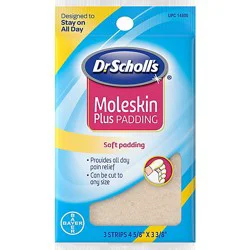 Dr. Scholls Moleskin Plus Padding - 3 Count
