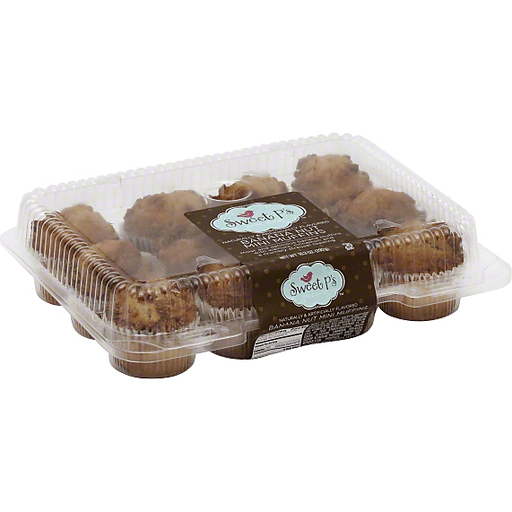 slide 2 of 3, Sweet P's Bake Shop Banana Nut Mini Muffins, 1 ct