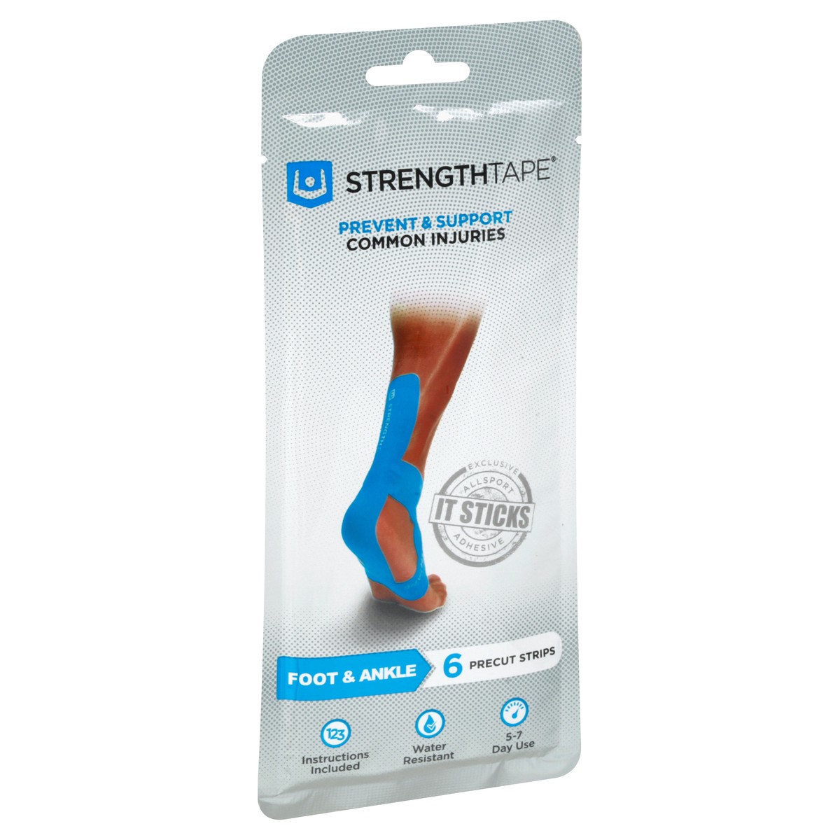 slide 9 of 9, StrengthTape Foot & Ankle Precut Srips 6 ea, 6 ct