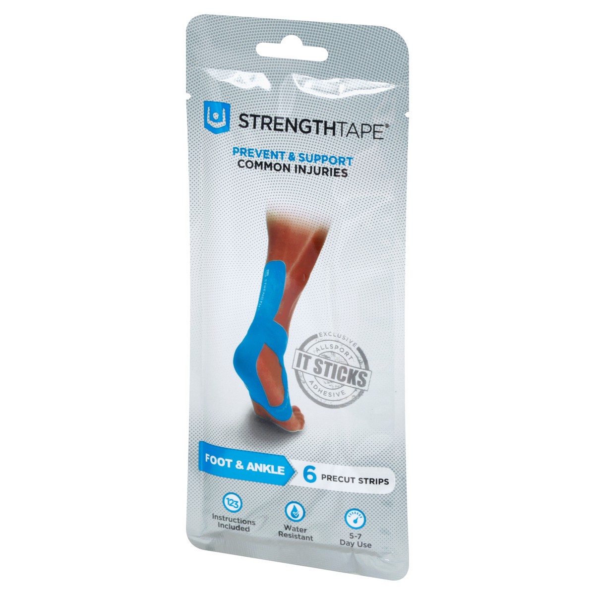 slide 6 of 9, StrengthTape Foot & Ankle Precut Srips 6 ea, 6 ct