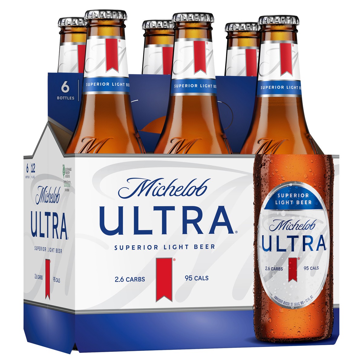 slide 1 of 119, Michelob ULTRA Light Beer, 6 Pack Beer, 12 FL OZ Bottles, 6 ct; 12 oz
