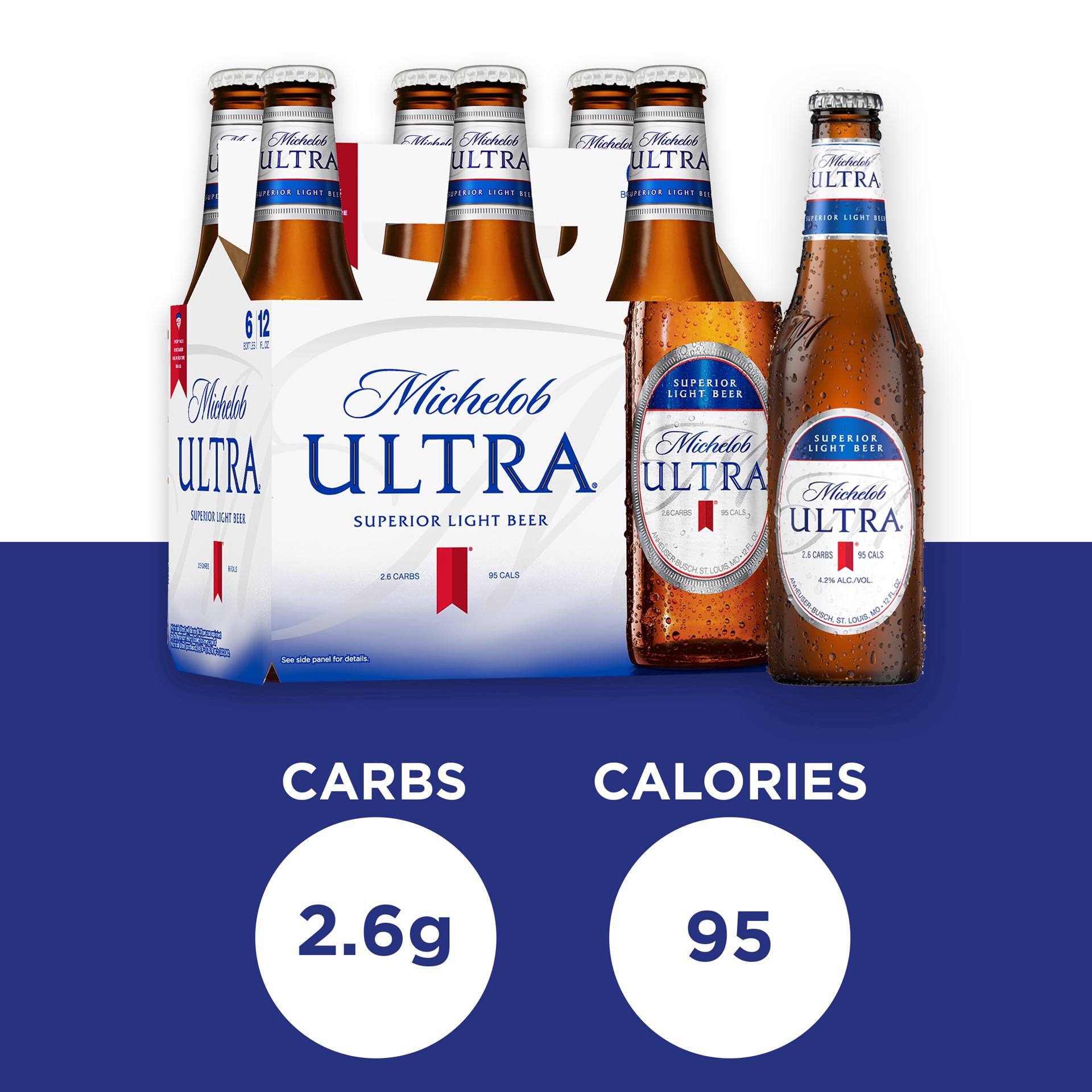 slide 118 of 119, Michelob Ultra Superior Light Beer  6 pk / 12 fl oz Bottles, 6 ct; 12 fl oz