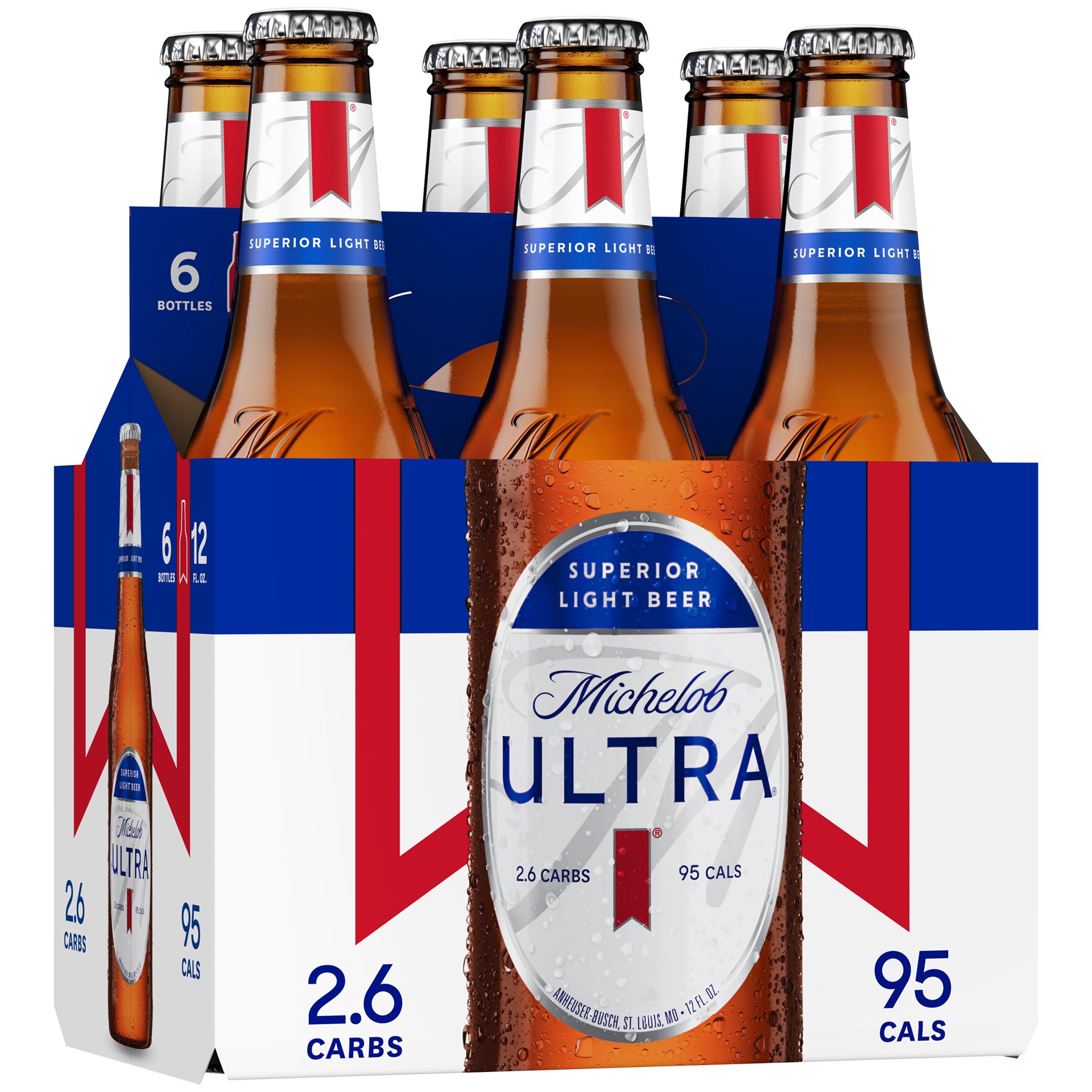 slide 1 of 119, Michelob ULTRA Light Beer, 6 Pack Beer, 12 FL OZ Bottles, 72 fl oz