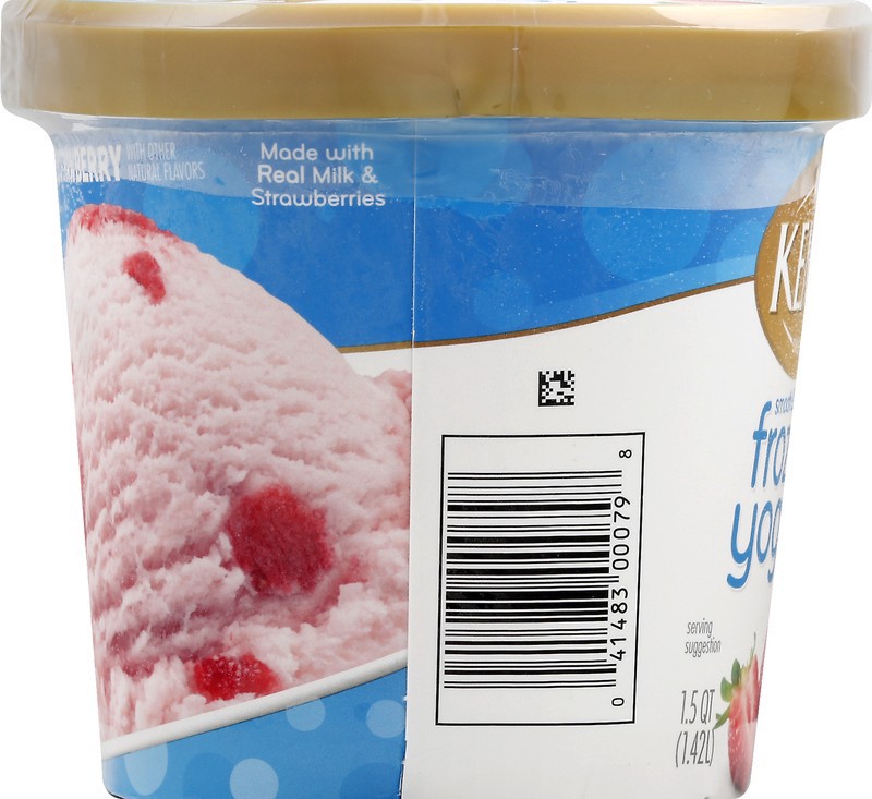 slide 3 of 5, Kemps Frozen Yogurt, Fat Free, Strawberry, Smooth & Creamy, 48 oz