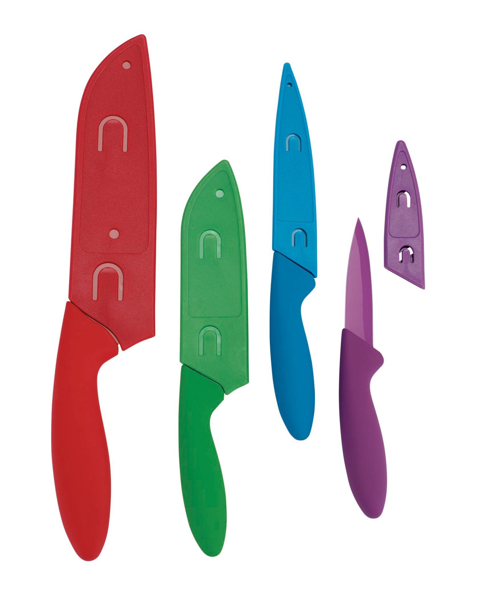 slide 1 of 1, Cocinaware Non-Stick Knife Set with Sheaths, 1 ct