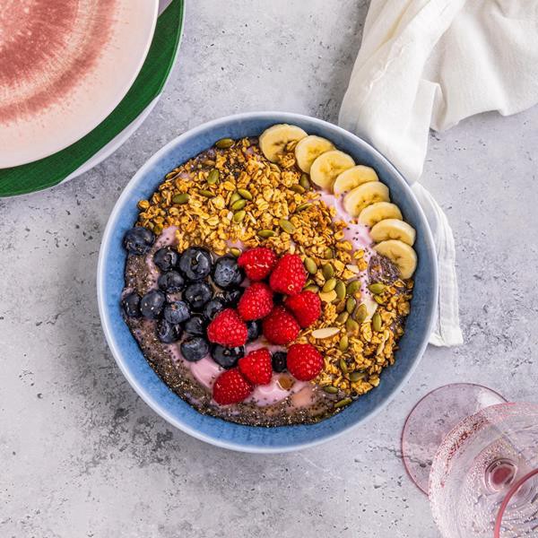 slide 1 of 1, Hy-Vee Seasons Dinner Bowl In Reactive Blue, 1 ct