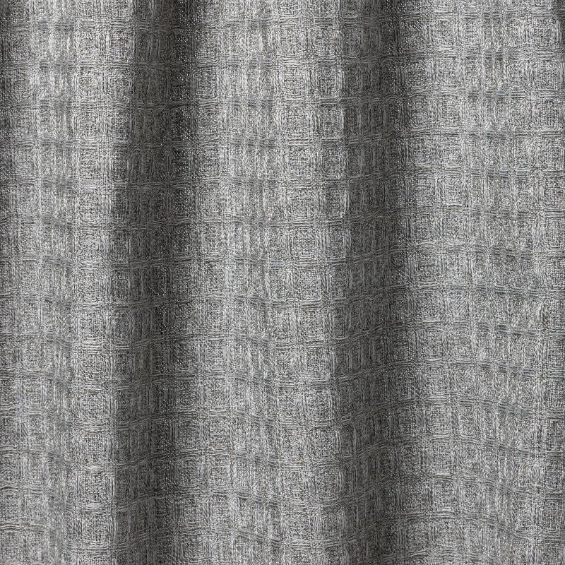 slide 4 of 4, 72"x72" Waffle Weave Shower Curtain Gray - Threshold™, 1 ct