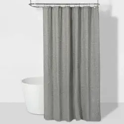 72"x72" Waffle Weave Shower Curtain Gray - Threshold™