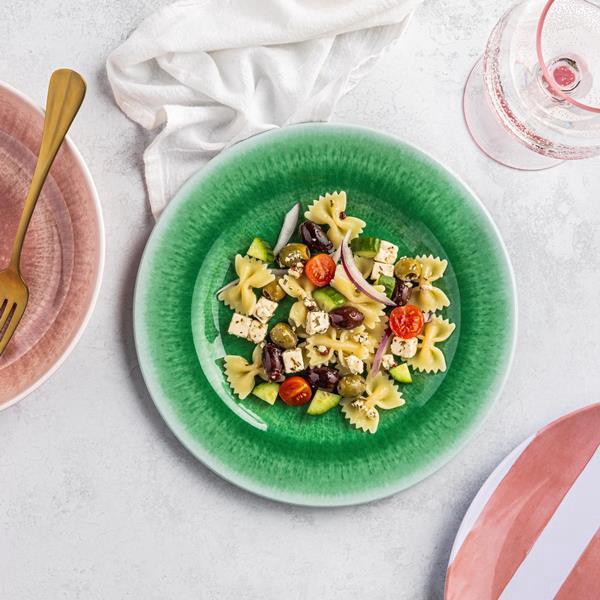 slide 1 of 1, Hy-Vee Seasons Dessert Plate In Reactive Green, 1 ct