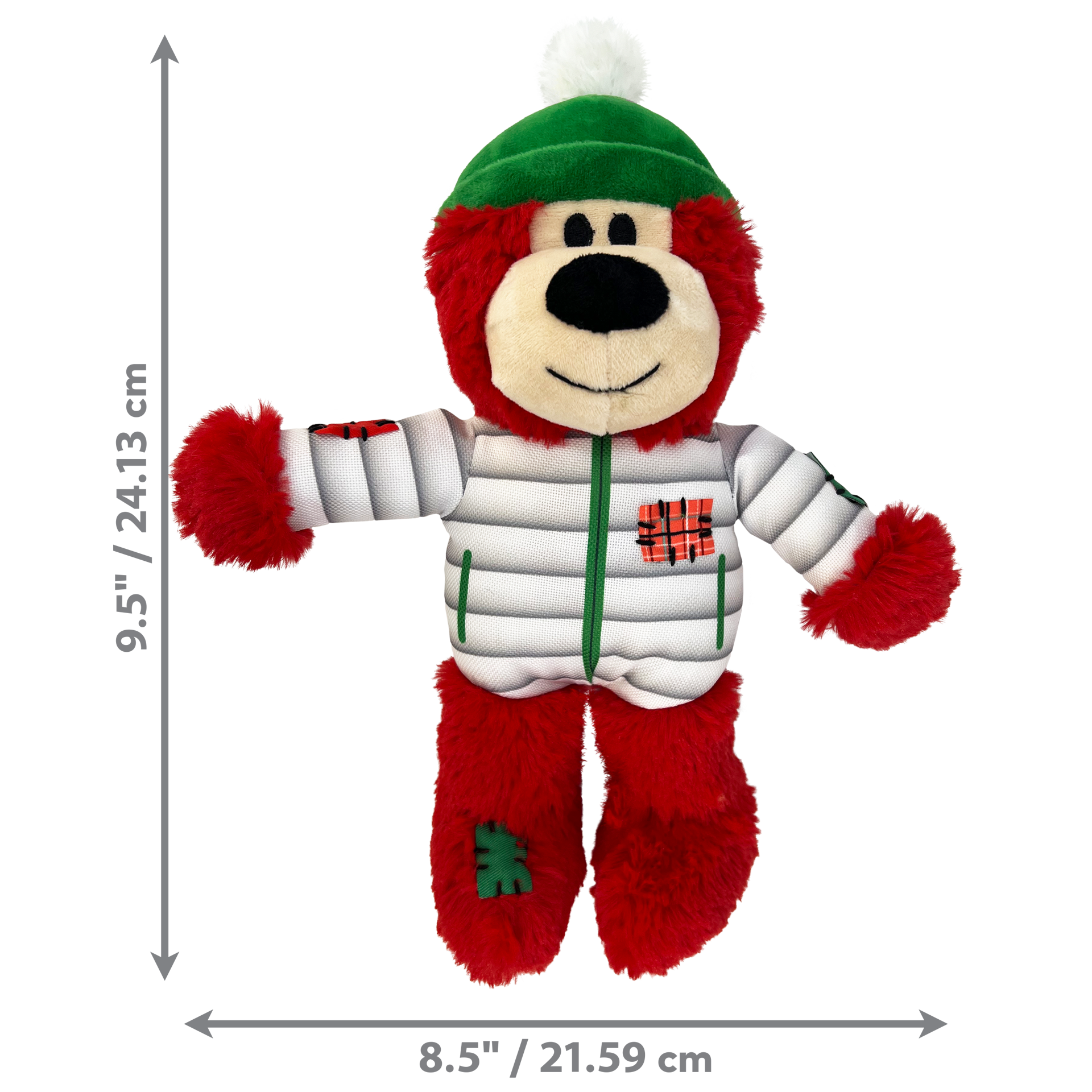 slide 2 of 3, KONG Holiday Wild Knots Bear Assorted Sm/Md, 1 ct