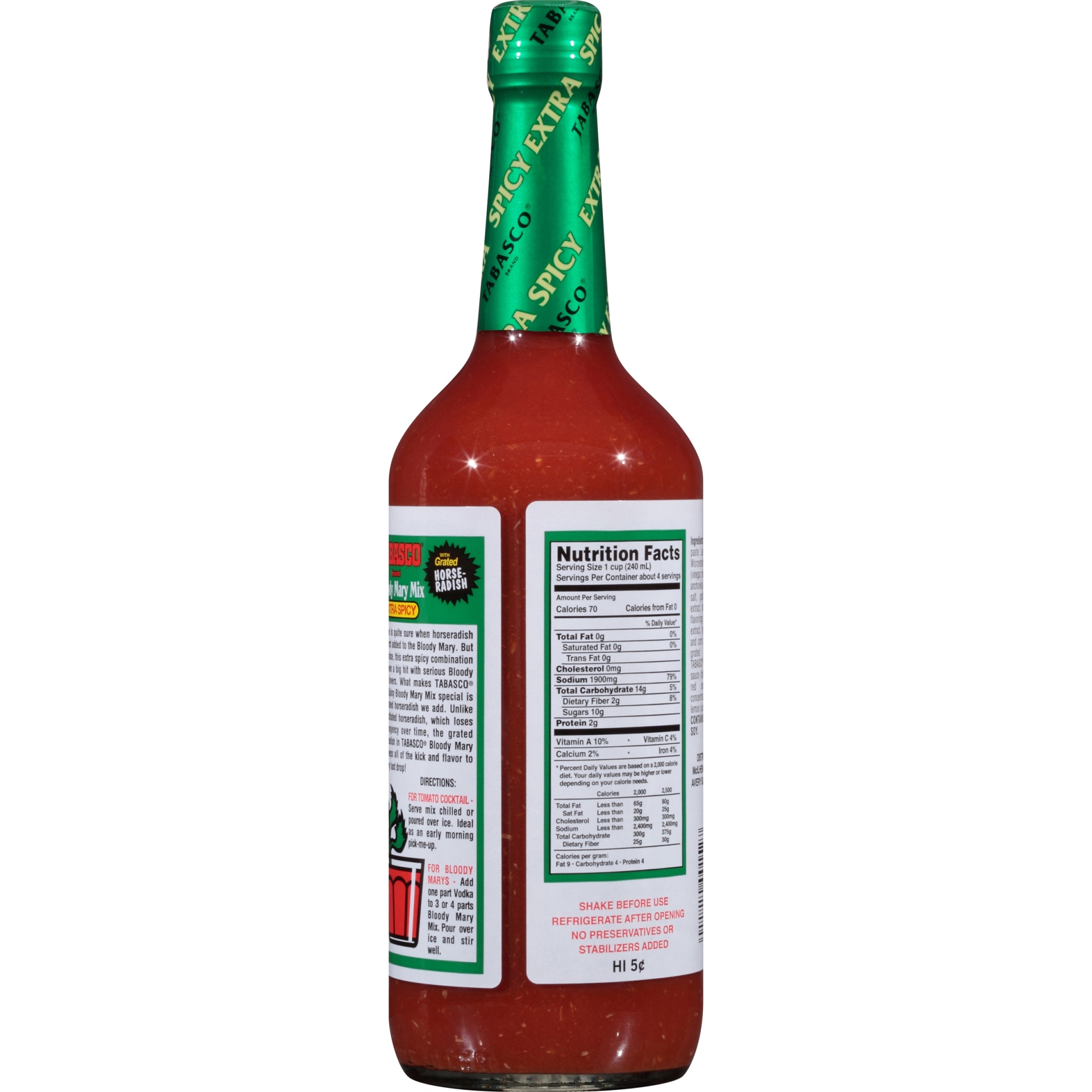 slide 4 of 6, Distributed Consumables 32oz. Extra Spicy Tabasco Bloody Mary Mix, 32 fl oz