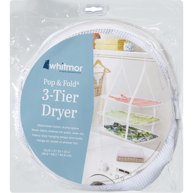 slide 1 of 1, WHITMOR Pop & Fold 3-Tier Dryer, 1 ct