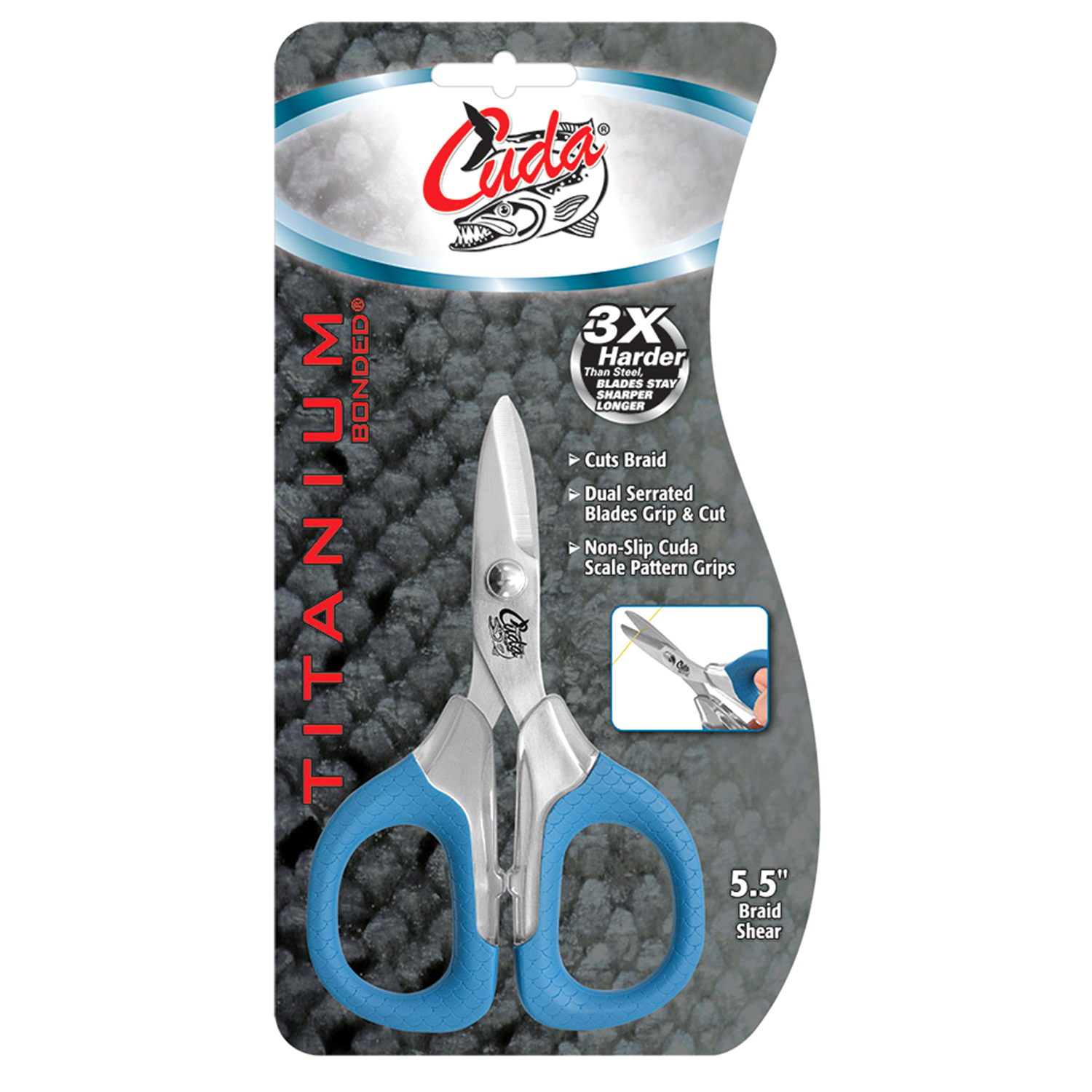 slide 1 of 2, Cuda Braid Shear, 5.5", 5.5 in