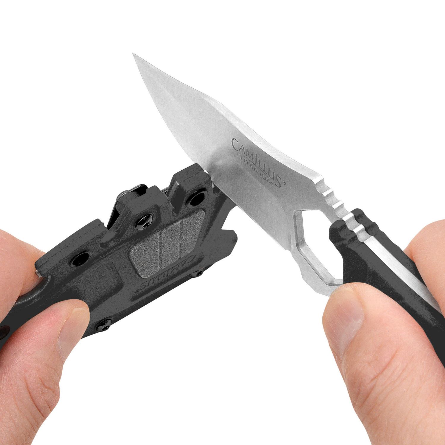 slide 6 of 8, Camillus Comb 7.25" Fixed Blade Knife With Sheath, 1 ct