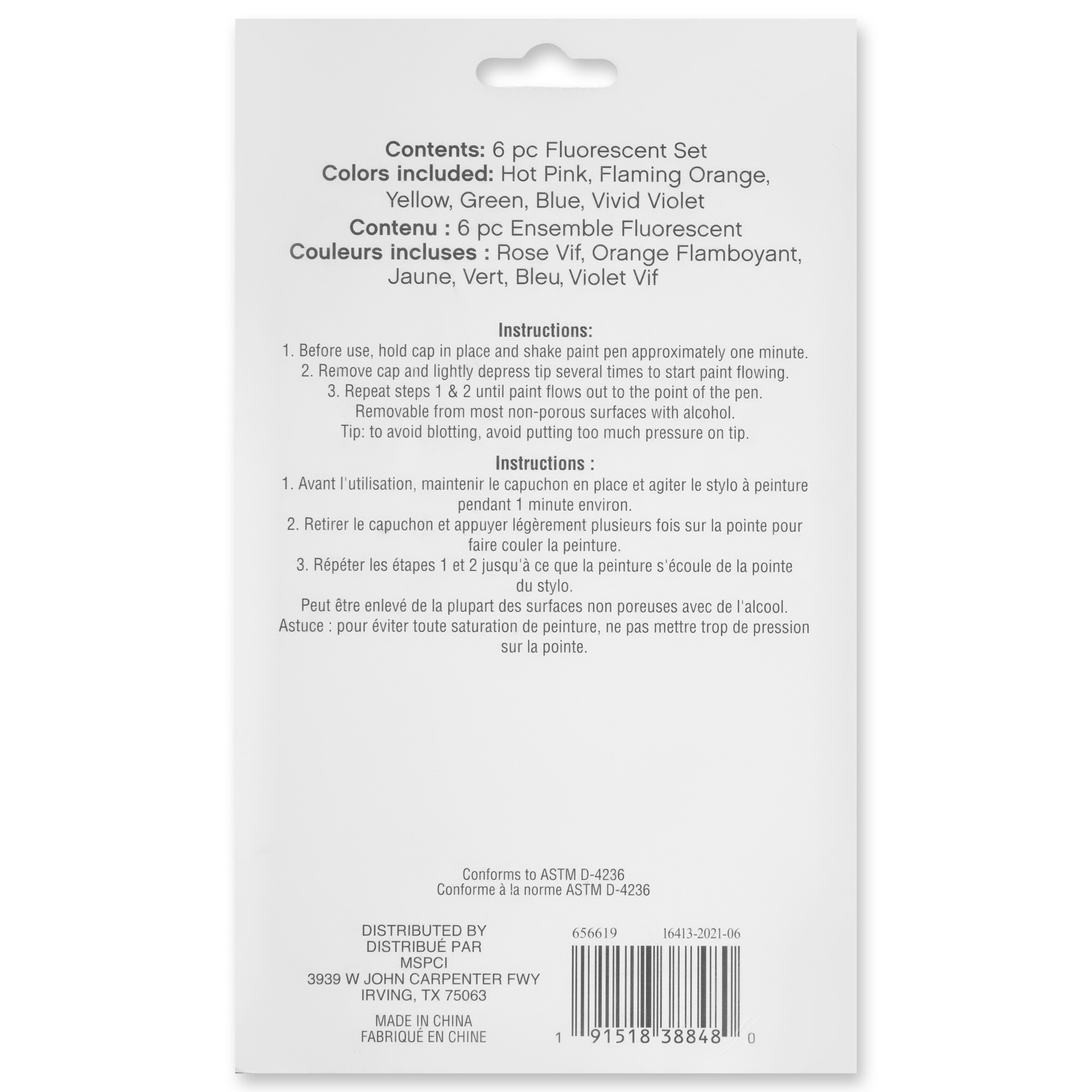 slide 4 of 8, Fluorescent Broad Line Paint Pen Set By Craft Smart, 6 ct