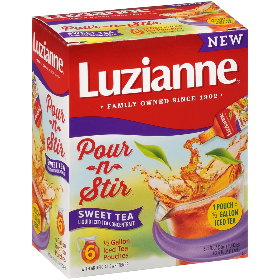 slide 2 of 8, Luzianne Pour-n-stir Sweet Tea Liquid Iced Tea Concentrate, 6 fl oz