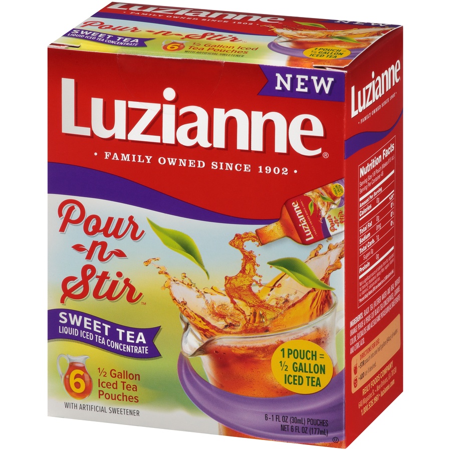 slide 3 of 8, Luzianne Pour-n-stir Sweet Tea Liquid Iced Tea Concentrate, 6 fl oz