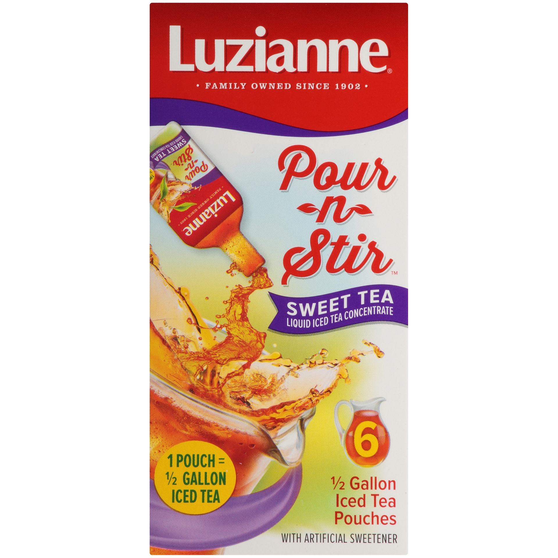 slide 4 of 8, Luzianne Pour-n-stir Sweet Tea Liquid Iced Tea Concentrate, 6 fl oz