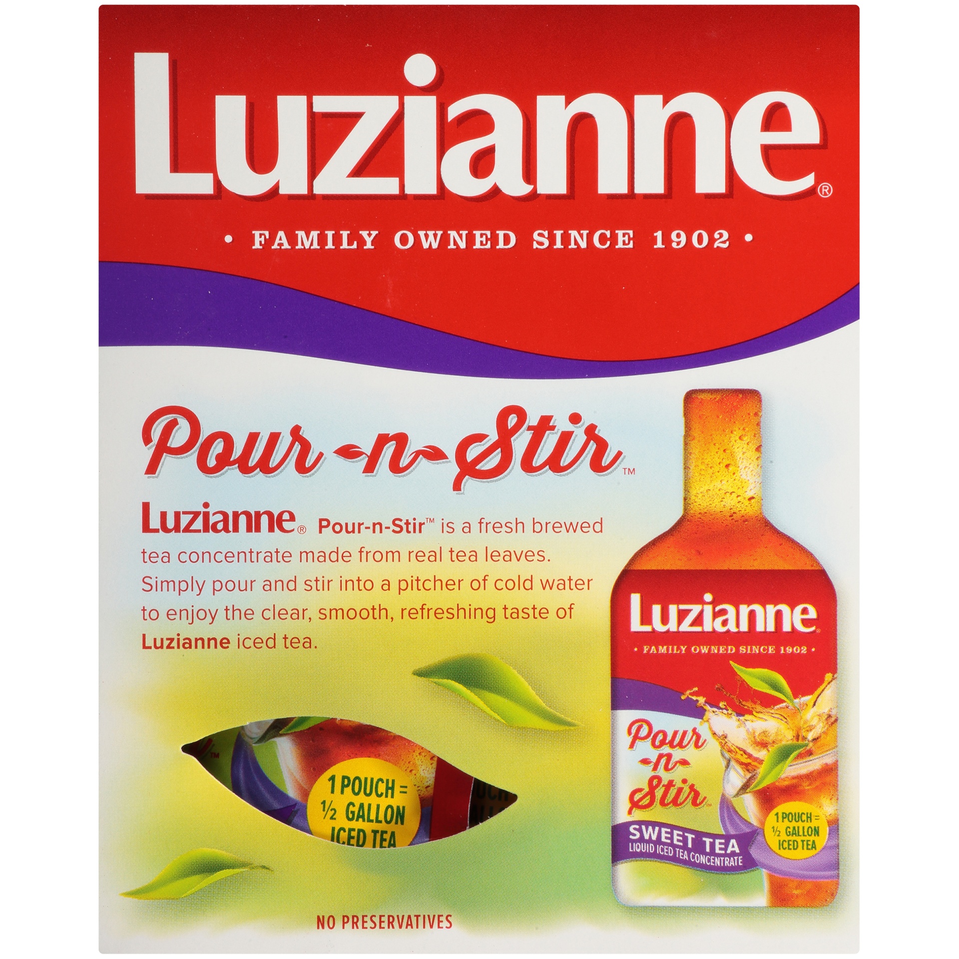 slide 6 of 8, Luzianne Pour-n-stir Sweet Tea Liquid Iced Tea Concentrate, 6 fl oz