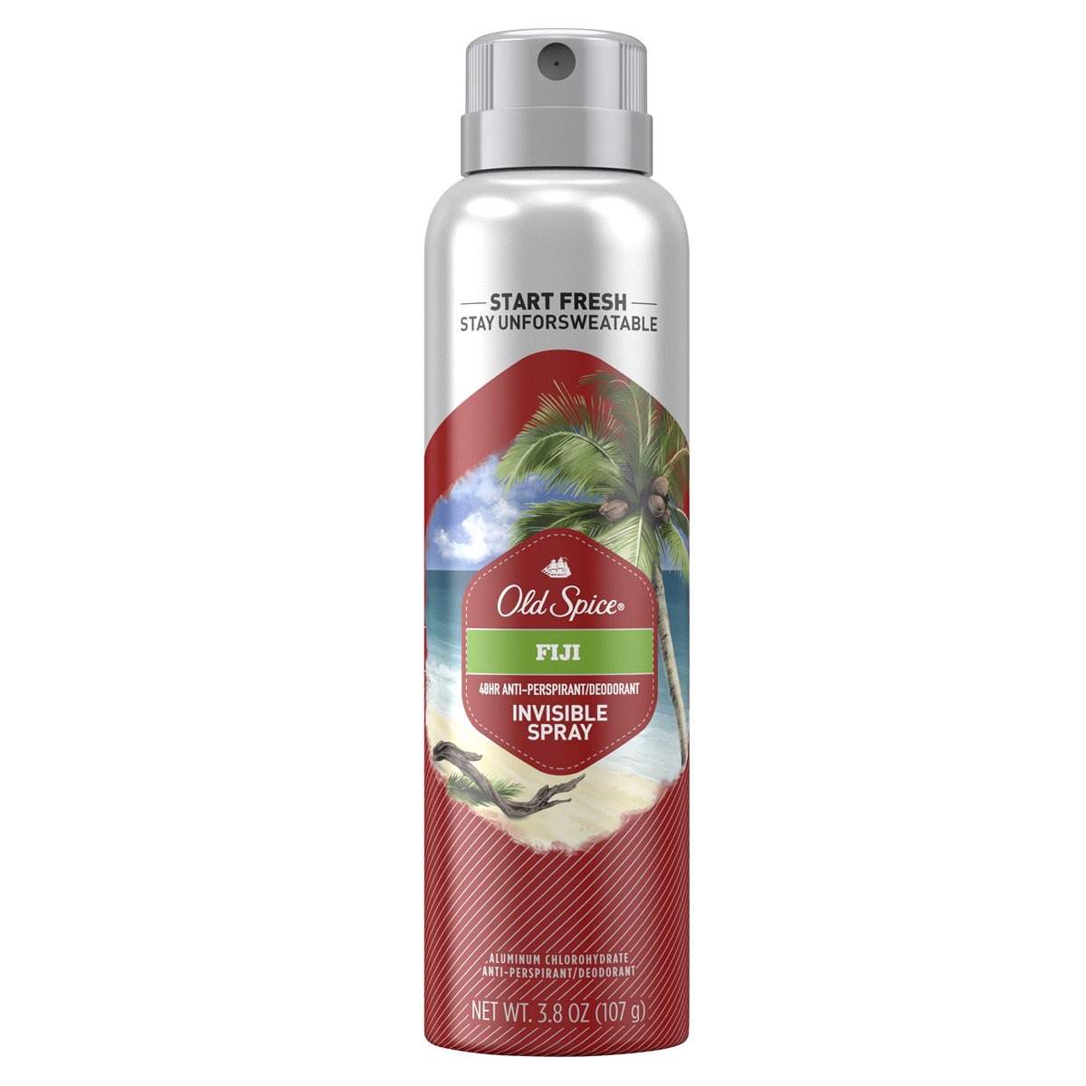 Old Spice Fresher Collection Fiji Invisible Spray Antiperspirant and ...