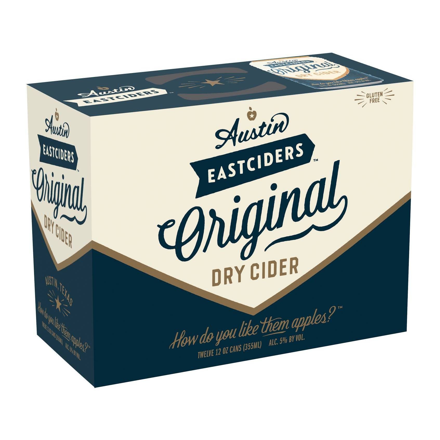 slide 1 of 3, Austin Eastciders Original Dry Hard Cider - 12pk/12 fl oz Cans, 12 ct; 12 fl oz