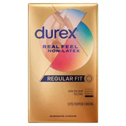 Durex RealFeel Non-Latex Lubricated Condoms - 10ct