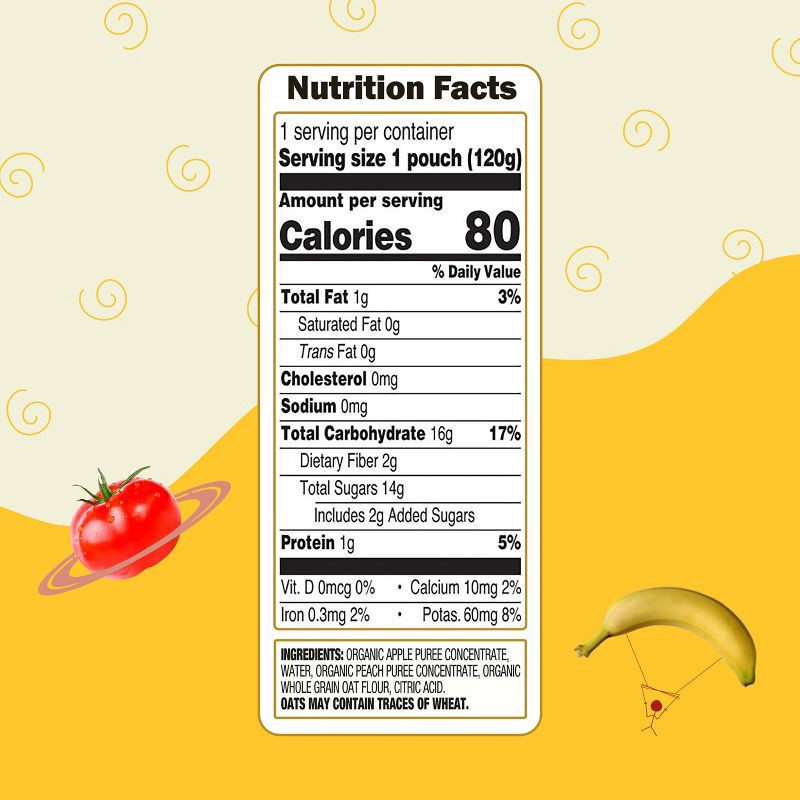 slide 9 of 11, Earth's Best Organic 4pk Apple Peach Oatmeal Baby Food Pouch - 16.8oz, 4 ct, 16.8 oz