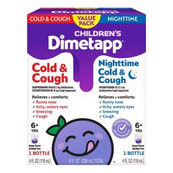 Children's Dimetapp Day/Night Cold, Cough & Congestion Relief Liquid - Dextromethorphan - Grape Flavor - 4 fl oz/2pk