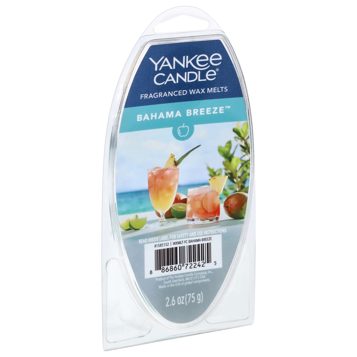 slide 2 of 9, Yankee Candle Fragranced Bahama Breeze Wax Melts 2.6 oz, 2.6 oz