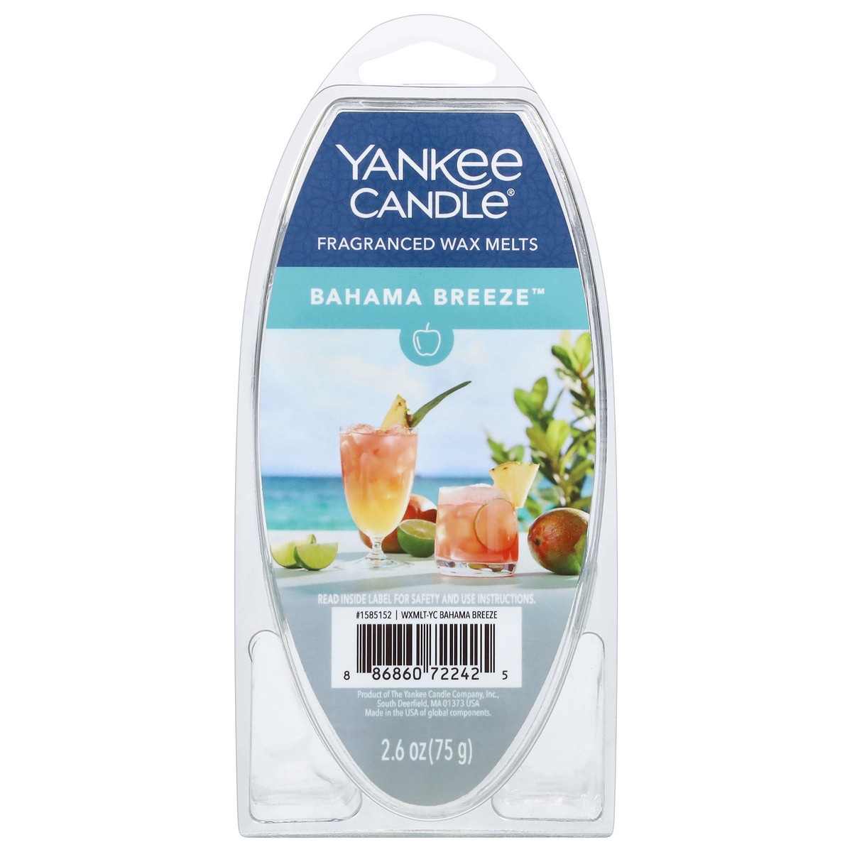 slide 1 of 9, Yankee Candle Fragranced Bahama Breeze Wax Melts 2.6 oz, 2.6 oz