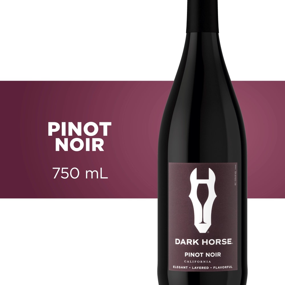 slide 1 of 3, Dark Horse Pinot Noir Red Wine - 750ml Bottle, 750 ml